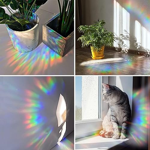 Shawula SHAWULA-011 18Pcs Mandala Window Clings Anti-Collision Window Decals To Save Birds From Window Collisions,Non Adhesive Prismatic Vinyl Window Clings Rainbow Stickers thumb #4