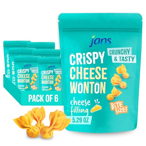 Jans Crispy Cheese Wonton Chips with Cheese Filling 5.29 oz