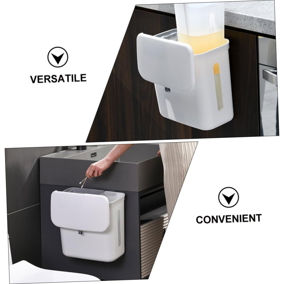 Caneca de basura rectangular MAGICLULU blanca miniatura 3