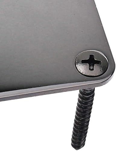 Miniatura 6 de EXCEART Placa de cuello de metal, placa de conexión con 4 tornillos para instrumento musical de bajo (negro)