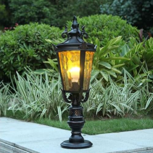 Luz de poste de aluminio retro con base E27 y acabado de alta resistencia 5