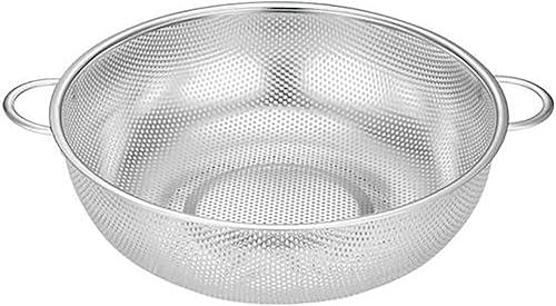 Miniatura 6 de Colador de acero inoxidable, colador de malla fina, colador de metal con asa, espaguetis, frutas, verduras, cesta coladora de alimentos de cocina,