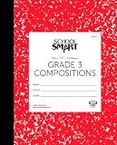 School Smart Skip-A-Line Ruled Composition Book, Grade 3, Red, 48 Pages - 085297