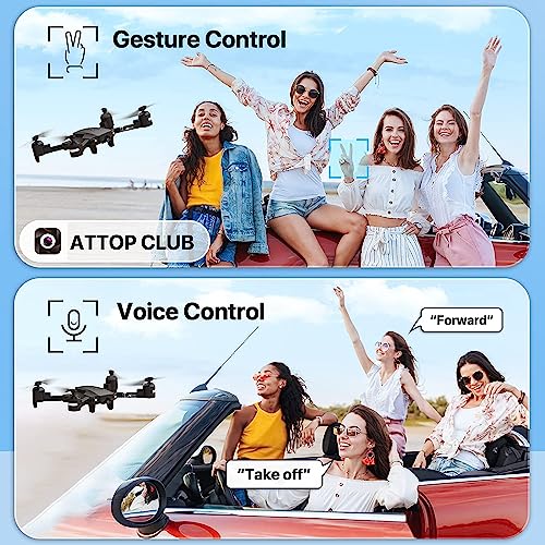 Drone-with-Camera-for-Adults-ATTOP-1080P-Live-Video-120-Wide-Angle-APP-Controlled-Camera-Drone-for-Kids-8-12-Beginner-Friendly-with-1-Key-FlyLandReturn-RemoteVoiceGestureGravity-Control-FPV-Drone-w-Sa