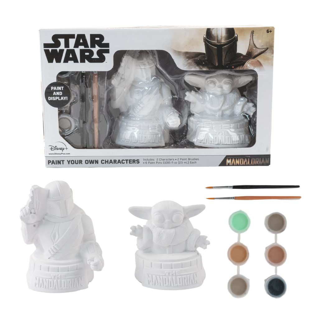 Star Wars Mandalorian Baby Yoda Paint Your Own Figurines Arts and Crafts Set for Boys and Girls