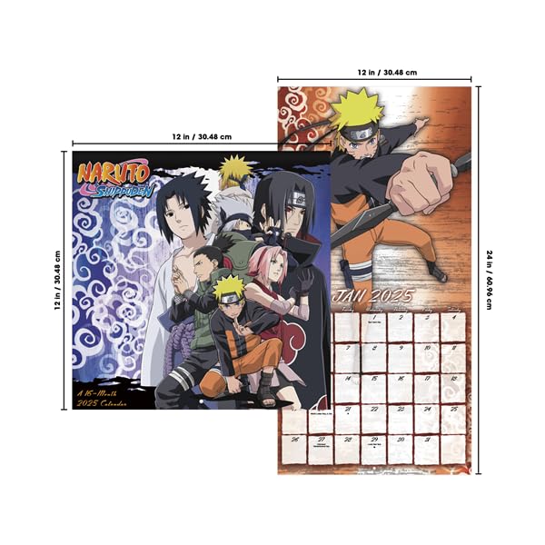 Naruto Shippuden Calendar 2025 - Deluxe 2025 Naruto and