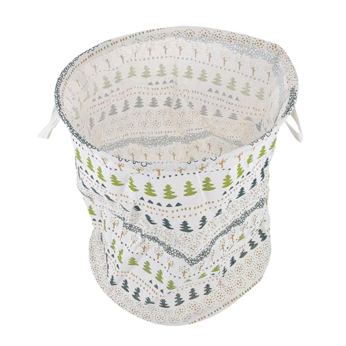 Cabilock Cesta de Ropa Sucia de Lino con Estampado Gran Capacidad con Asas para Almacenamiento y Organización Dormitorio Baño y Lavadero