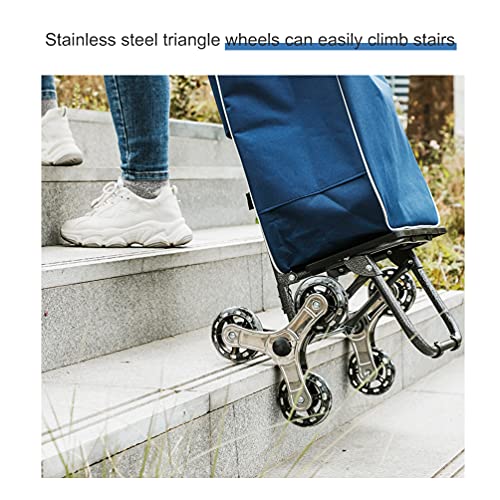 BAOYOUNI Einkaufstrolley Klappbar mit 6 Rollen Stabiler Einkaufswagen Faltbar mit Abnehmbarer Oxford Tasche… – Bild 5