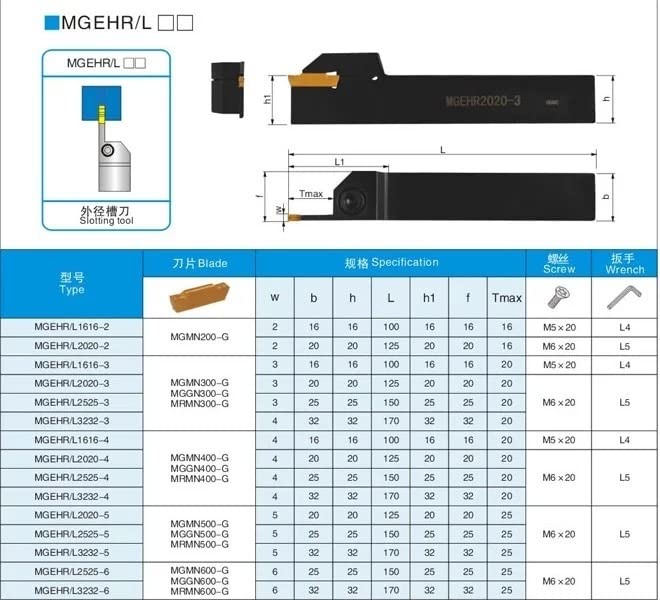 Portaherramientas para Tornear MGEHR1010 a MGEHR2525 miniatura 7