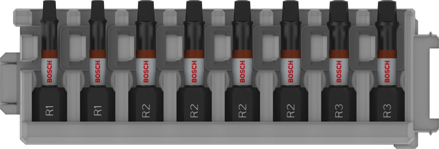 Bosch 8X PRO Robertson Impact Bit (170 x 120 mm, Professional Accessory Screwdriver, Screwdriver)