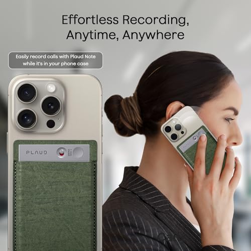 Plaud Note AI Voice Recorder with 2 Cases, with App Control, Transcribe & Summarize with AI Technology, 64GB Memory, Voice Recorder Carrying Case