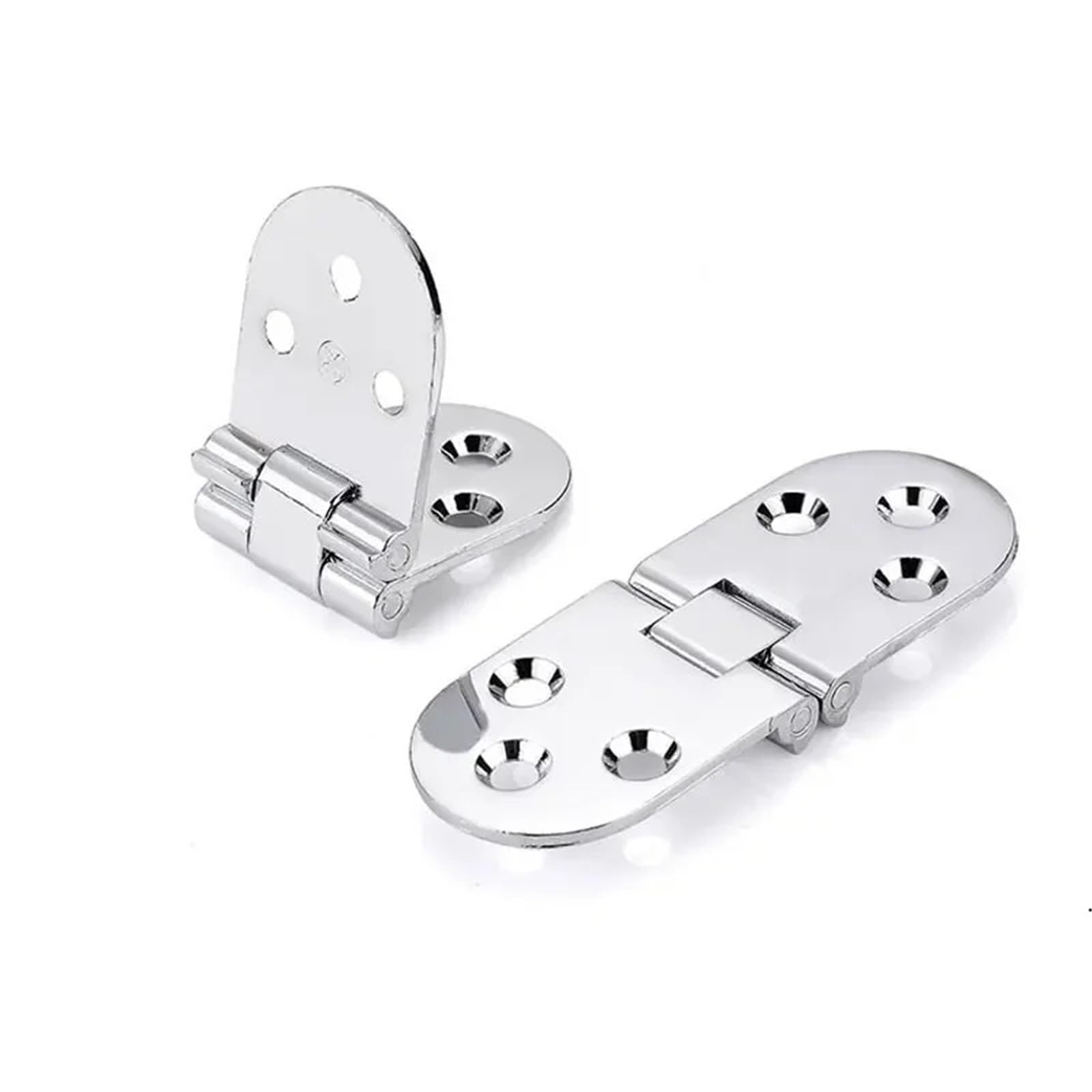 Charnières pliantes autoportantes en acier inoxydable et zinc finition Silver