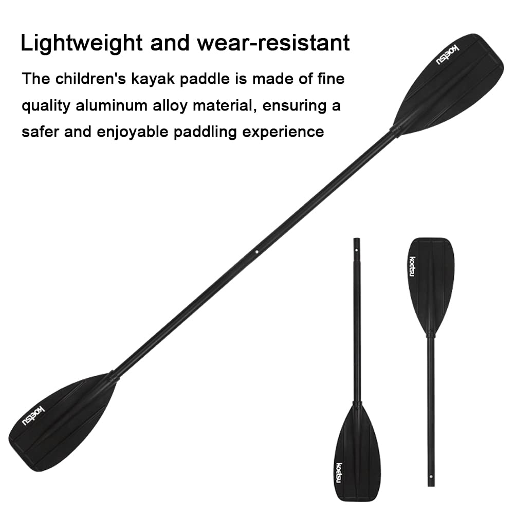 Irfora Paddle in gomma rimovibile,Bambini in lega di alluminio per barche rafting kayak paddle barche da pesca ispessite paletta a mano rimovibile in gomma accessori per barche