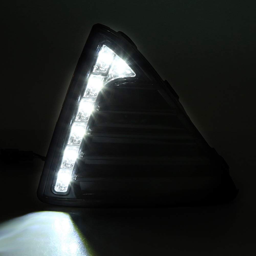 Wallfire Luci diurne a LED, 1 Coppia di luci diurne dell'auto Segnale di svolta Doppio Modello Anteriore Inferiore paraurti Guida DRL luci a LED per Ford Focus MK3 2012 2013 2014