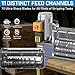 Electric Wire Stripper Machine, 0.06''-1.5'' Automatic Cable Stripper with 11 Channels 10 Blades, Heavy-duty Wire Stripping for Workshop Scrap Handling, Recycling Copper