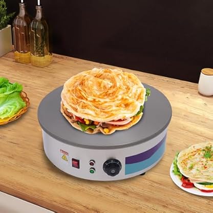 45 CM 3000W Crepe Maker, Electric Crepe Maker, Crepe Maker with Spreader&Spatula, Antihaftbeschichtung, für Crepe Pancake – Bild 8