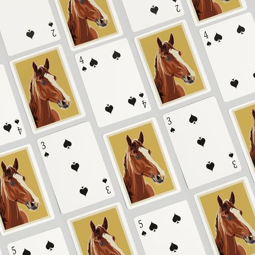Baraja de cartas Póker Horse 52 piezas para adultos miniatura 4