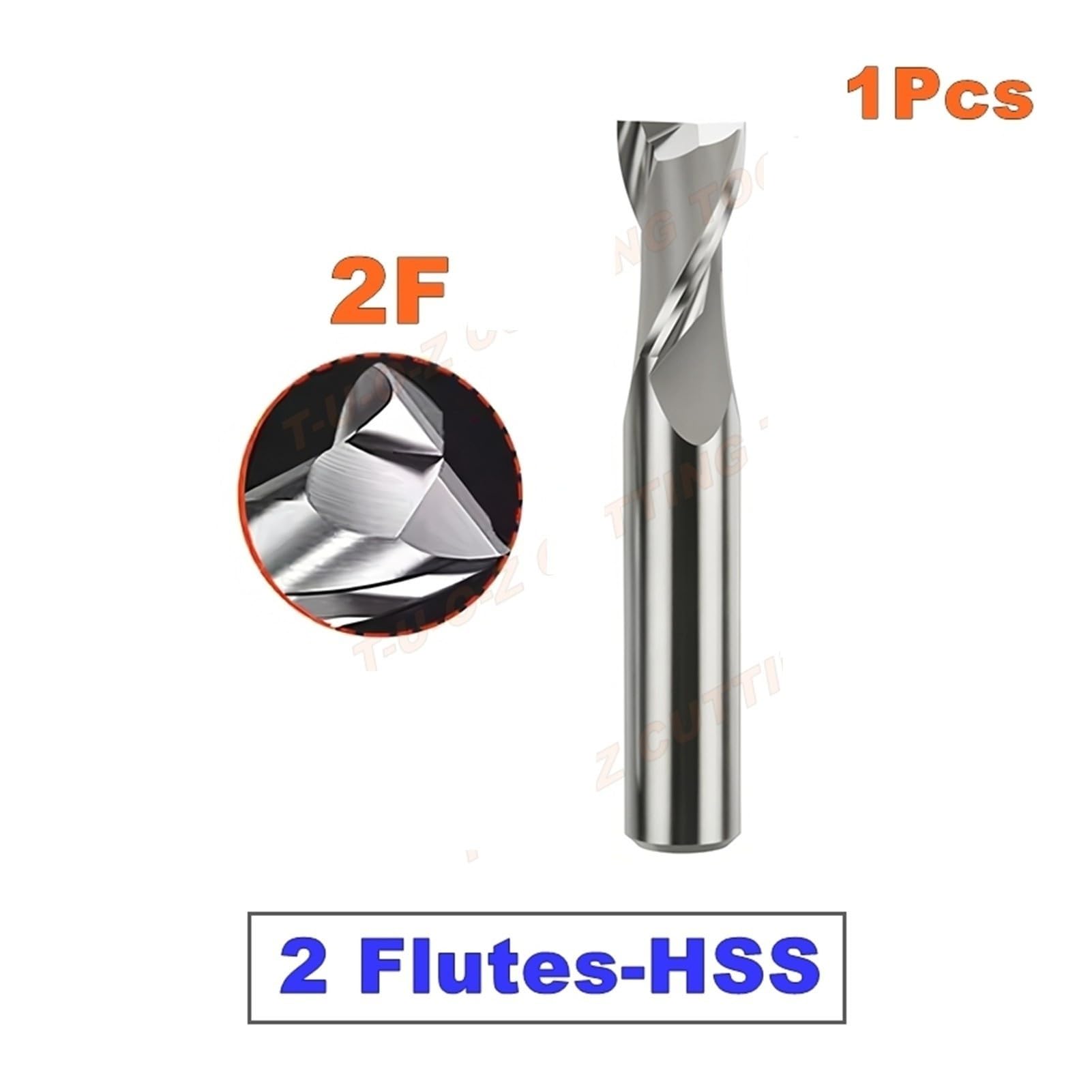 1 Stück flache Schaftfräser