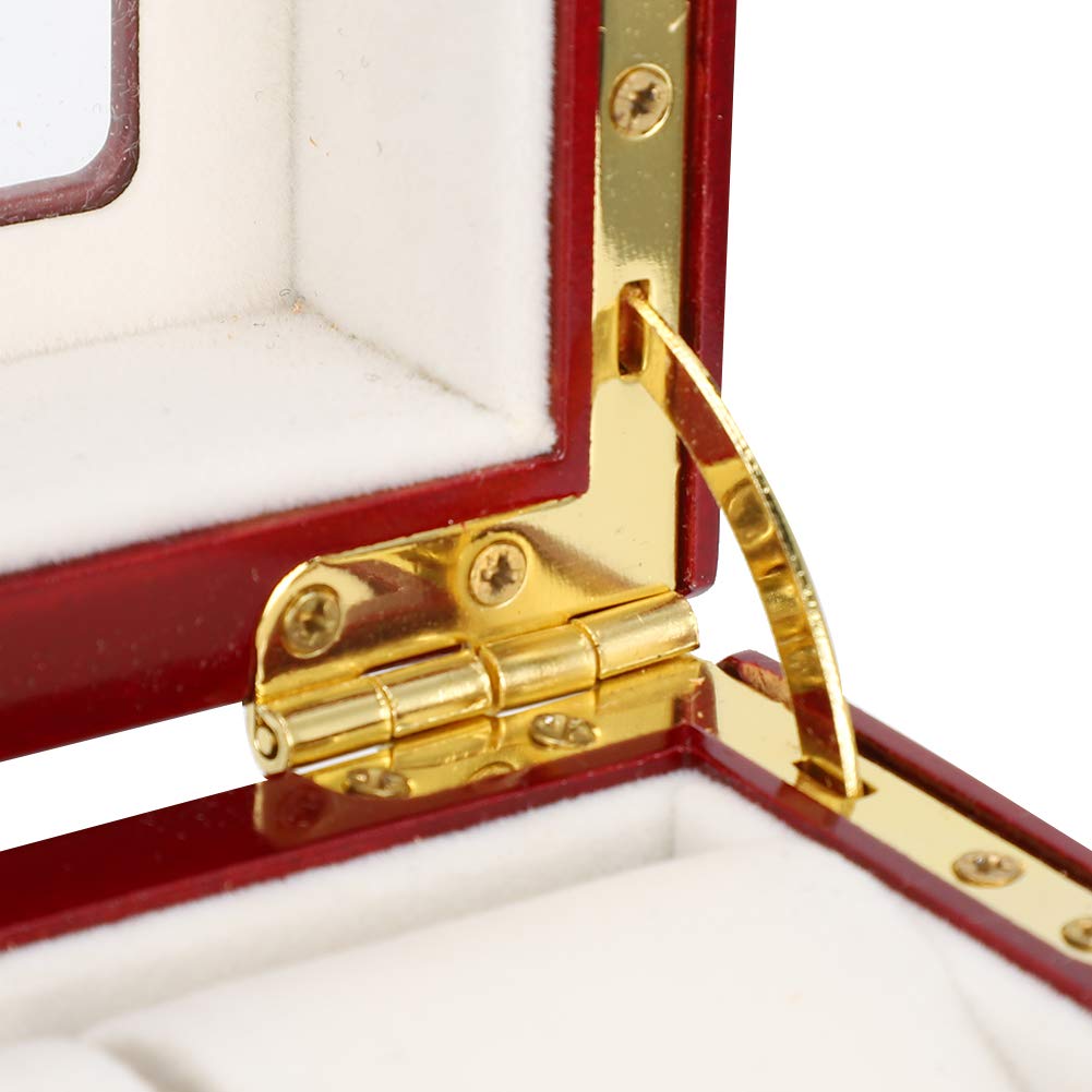 Scatola Porta Orologi con Chiave, Vetrina in Legno a 6 Griglie per Collezionisti, Organizzatore Sicuro per Orologi di Lusso, Protezione Durevole per Orologi, Ideale per
