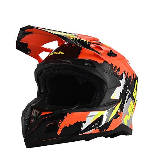 KSK Casque Cross MudBeast Orange Cross Orange