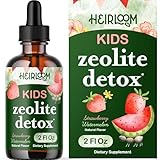 Zeolite Detox for Kids Liquid Drops - Gentle Daily Cleanse & Speech Support with Methylated B12 & Vitamin D - Kids Clinoptilolite Zeolite Drops Detox Cleanse Supplement 2oz