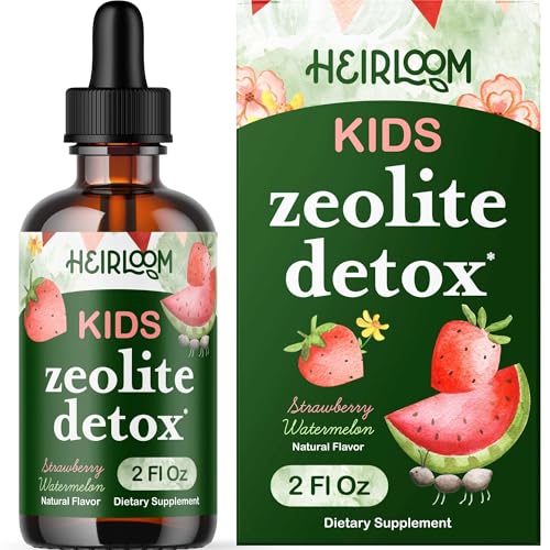 Zeolite Detox for Kids Liquid Drops - Gentle Daily Cleanse & Speech Support with Methylated B12 & Vitamin D - Kids Clinoptilolite Zeolite Drops Detox Cleanse Supplement 2oz