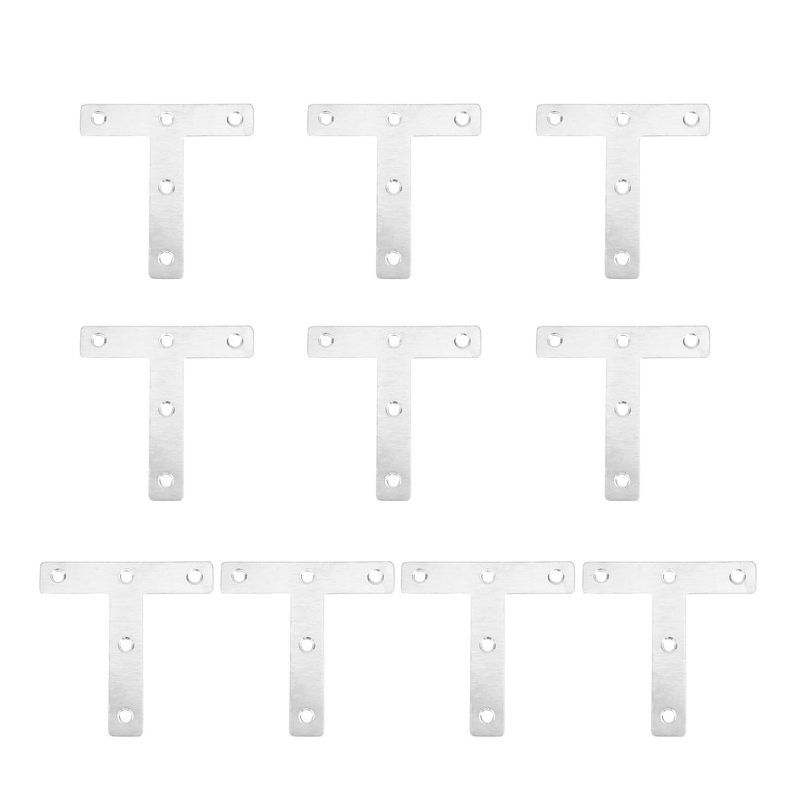 Gvzugm One Color 20Pcs Stainless Steel Fixed Plates 80X80mm Corner Braces Angle Brackets Durable Connectors Bracket For Diy Tools