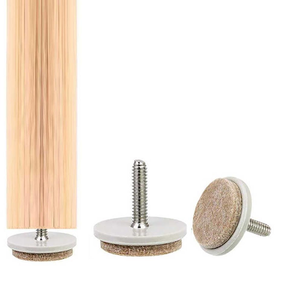 Almohadillas ajustables para patas de muebles, nailon de fieltro antideslizante, tornillos M6 M8 para equilibrio de mesa y silla, 12 piezas