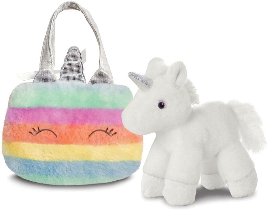 AURORA, 61363, Fancy Pal Unicorn, Soft Toy, Rainbow, Multi-Coloured