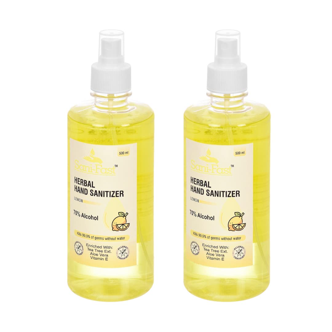 Sani-Fast Herbal Hand Sanitizing Liquid – 500 ml (Sprayable Bottle)