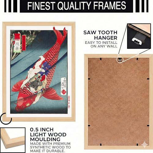 Image of BLINKART Abstract Art Aesthetic Modern Art Walls With Frame | Natural Wood Texture | Living Room Bedroom Office Wall Decoration | Poster Home Decor Frames Wall Bedroom | 12x8 Inches (D352)