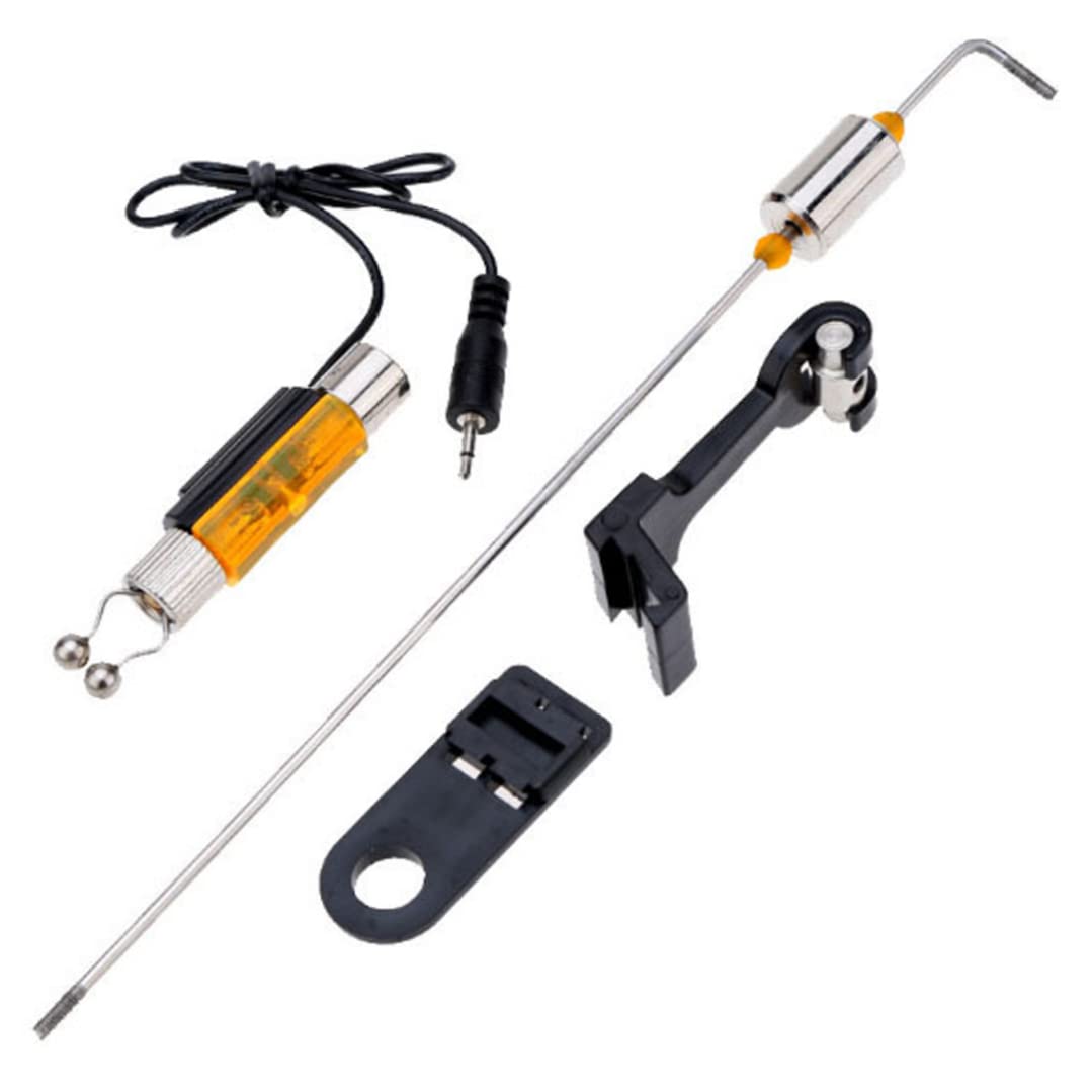 Lot de 4 indicateurs de touche lumineux pour pêche à la carpe avec poignée rigide