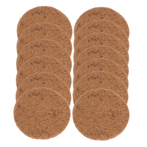 Abaodam 12個 ココナッツブラウンのシルク植木鉢マット 鶏小屋用ネスティングパッド 鳩の巣材 鳥の巣材 ココヤシの絹 Light Brown