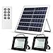 Luces Solares LED con Remota al Aire Libre a La Inundación Solar del Amanecer de Luces 15W 13.8" Panel solar 800LM Dual 112 LED Luces IP65 a Prueba de Agua para Asta de Bandera, Calle
