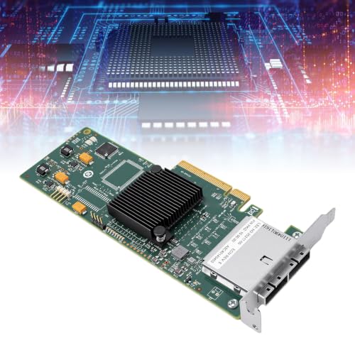 Tarjeta Controladora SAS HBA de 8 Puertos PCIe 2.0 para Servidor Linux SFF-8088 4