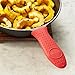Amazon Basics Silicone Pot Holder Hot Skillet Rectangular Handle Cover for kitchen, Red, 5.6