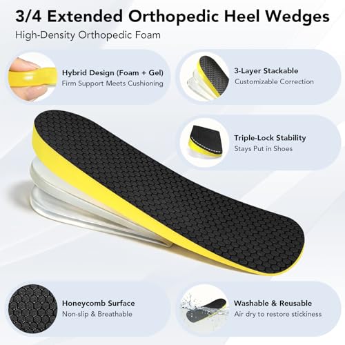 Plantillas ortopédicas Dr.woofeet cuña talón ajustable 3 capas miniatura 5