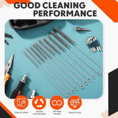 Perthlin 10 Pcs Wire Tube Brushes Bulk for Cleaning Pipe Tube, Silver by Perthlin - Used condition - Image 4