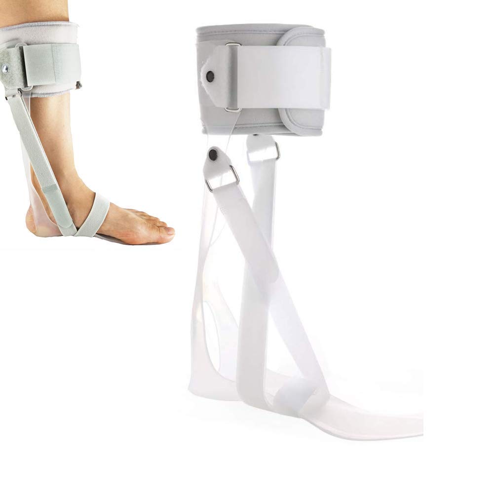 Soporte de Tobillo， Ortesis de caída del pie Tobillo Caída del pie Corrector postural Ortesis Férula Soporte médico para pie flácido y Movimiento de，Rightfoot-Medium