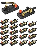 QWORK Educational Single Pole Cutter Switch, 20 Pack Single Throw Electrical Switch for Making and Breaking a Single Electrical Connection Circuit Physics Laboratory Equipment