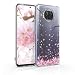 Produktbild kwmobile Case kompatibel mit Xiaomi Mi 10T Lite - Hülle Silikon transparent Kirschblütenblätter Rosa Dunkelbraun Transparent
