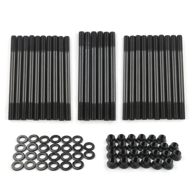 Hex Autoparts Engine Cylinder Head Stud Bolt Kit 247-4202 Compatible with Dodge Ram 2500 3500 4500 5500 5.9L 6.7L Cummins Diesel 24V 1998.5–2020, Heavy Duty Head Stud Set Replacement
