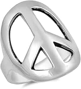 ピースリング silver925 ピースマーク ヒッピー ビンテージリング PEACE RING（ピースマークリング） | 裏山urayama