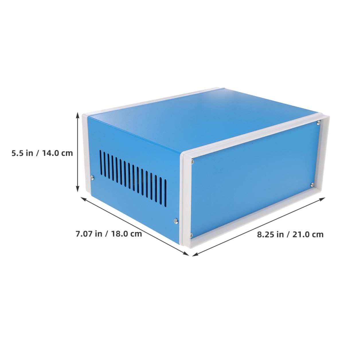 WOONEKY Caja de Conexiones Metálica para Proyectos Electrónicos Carcasa de Acero 140X210X180 MM Caja Eléctrica Empotrada Resistente para Bricolaje y Protección de Instrumentos