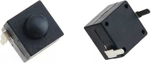 Miniatura 5 de GATSUN Industrial Switches 10pcs Black Small Micro Self Locking Switch 8 * 8 * 8.4 wit 2 Feet with Lock Light Touch Switch Button Switch DC30V1A