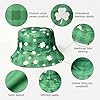 UZEXYO Green Shamrock Bucket Hat for St Patricks Day Irish Festival Accessories for Men Women Reversible Sun Hat (Style B) #2
