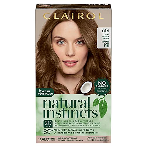 Clairol Natural Instincts Demi-Permanent Hair Dye, 6G Light Golden Brown Hair Color, Pack Of 1 #TOP15