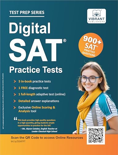 Digital SAT Practice Tests: 900+ SAT Practice Questions | 5 Full-Length Tests with Detailed...