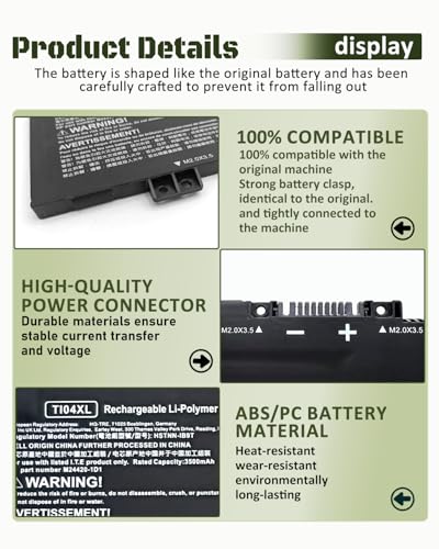 Image of TI04XL M24563-005 Battery Replacement for HP Envy 17 Envy 17-ch Series Laptop 55.67Wh