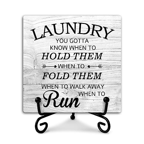 Laundry Room Sign With Iron Support, Home Bathroom Desk Laundry